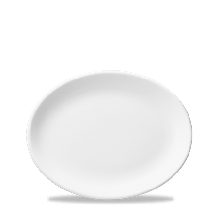 White  Oval Plate 11"